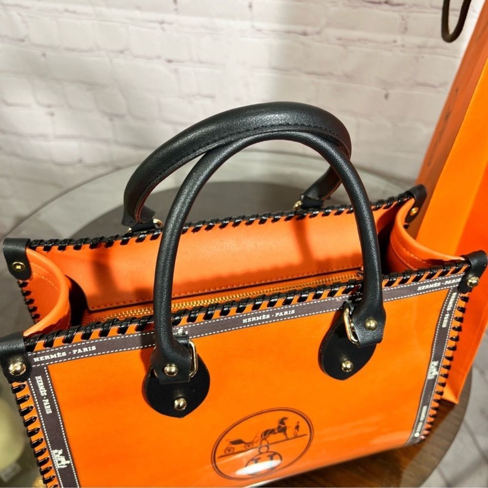 Hermes Gift Bag made into a Beautiful tote bag (by me) *NOT an Hermes Product - Picture 7 of 12